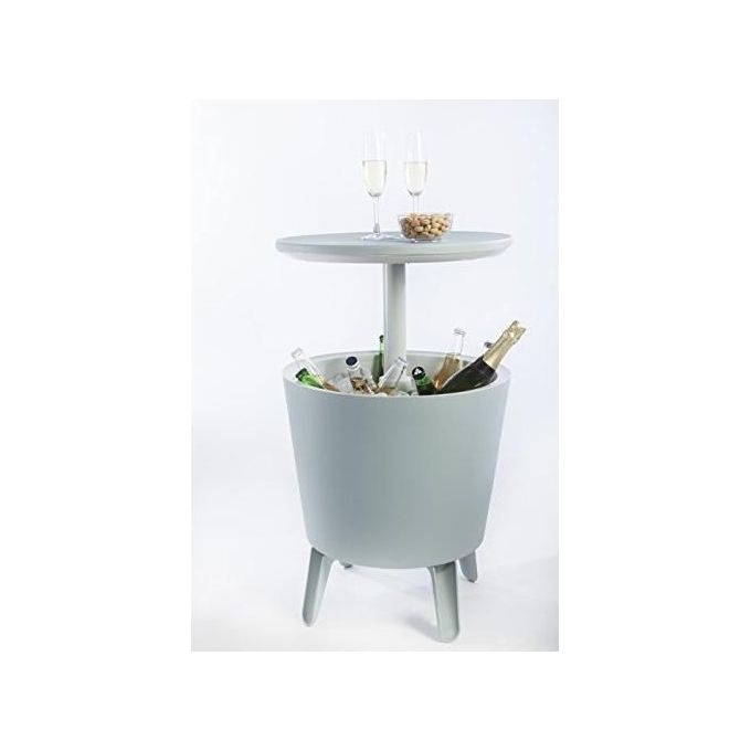 Keter 238028 Cool Bar Tavolino Portaghiaccio da Esterno 30 Lt doppia parete portata 50 Kg colore Bianco