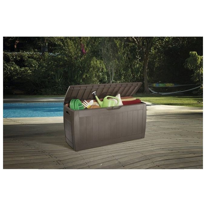 Keter Baule da Giardino Hollywood in Resina 117.5x45x57.3 cm Capacita' 270 Lt Marrone per Riporre Cuscini e Attrezzi