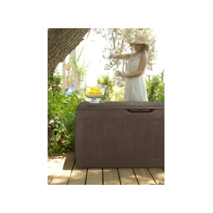 Keter Baule da Giardino Hollywood in Resina 117.5x45x57.3 cm Capacita' 270 Lt Marrone per Riporre Cuscini e Attrezzi