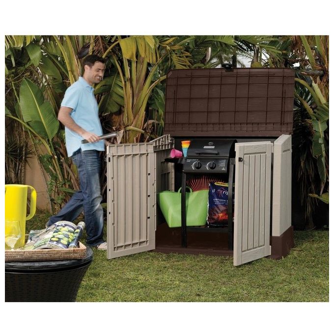 Keter Baule Box Portattrezzi da Esterno Store It Out Midi in Resina130x74x110h - 845 Lt Beige