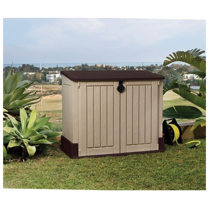 Keter Baule Box Portattrezzi da Esterno Store It Out Midi in Resina130x74x110h - 845 Lt Beige