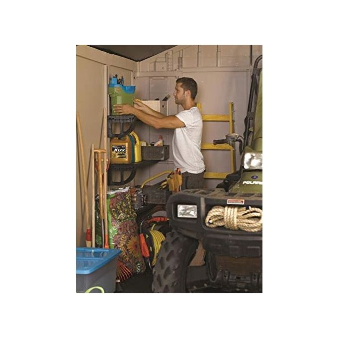 Keter K209871 Factor Casetta da Giardino in Resina 256.5x182x243 cm Pavimento Incluso 2 Mensole colore Beige