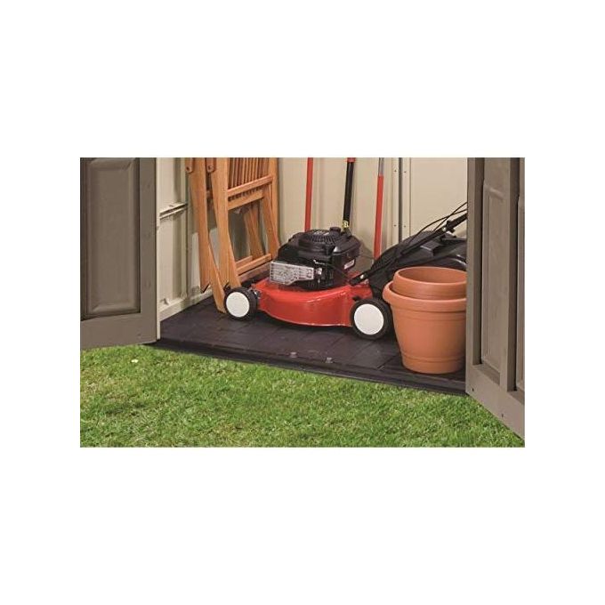 Keter K209871 Factor Casetta da Giardino in Resina 256.5x182x243 cm Pavimento Incluso 2 Mensole colore Beige