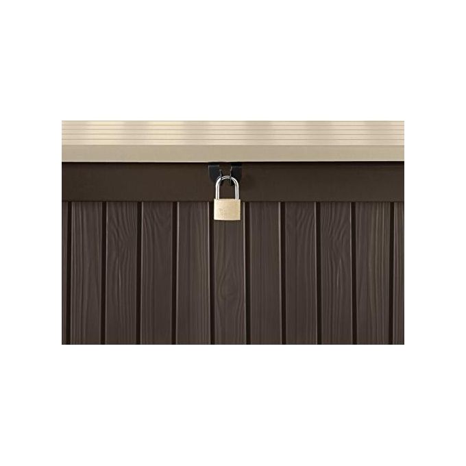 Keter Cassapanca Eden Bench in Resina 140x60x84h 265 lt Marrone-Beige per Arredo Giardino