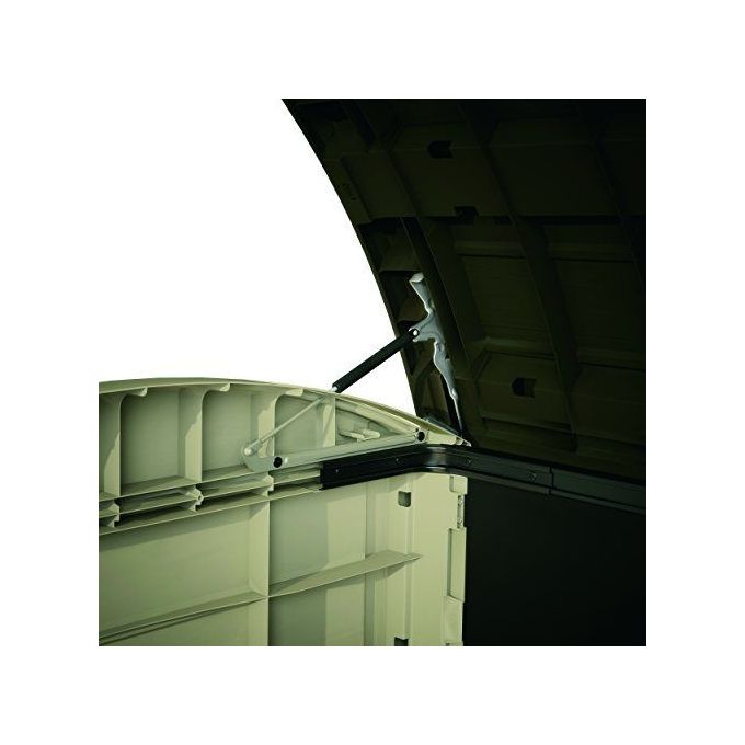 Keter 17199414 Store-It-Out Ultra Box Portattrezzi in Resina 2000L Pavimento Incluso Chiusura Lucchettabile colore Beige e Marrone