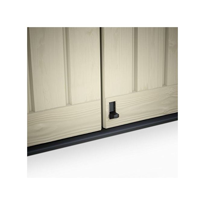 Keter 17199416 Store-It-Out MAX Portattrezzi da Esterno in Resina 1200 L con Pavimento incluso Chiudibile a Chiave colore Beige