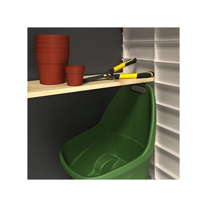 Keter 17199416 Store-It-Out MAX Portattrezzi da Esterno in Resina 1200 L con Pavimento incluso Chiudibile a Chiave colore Beige