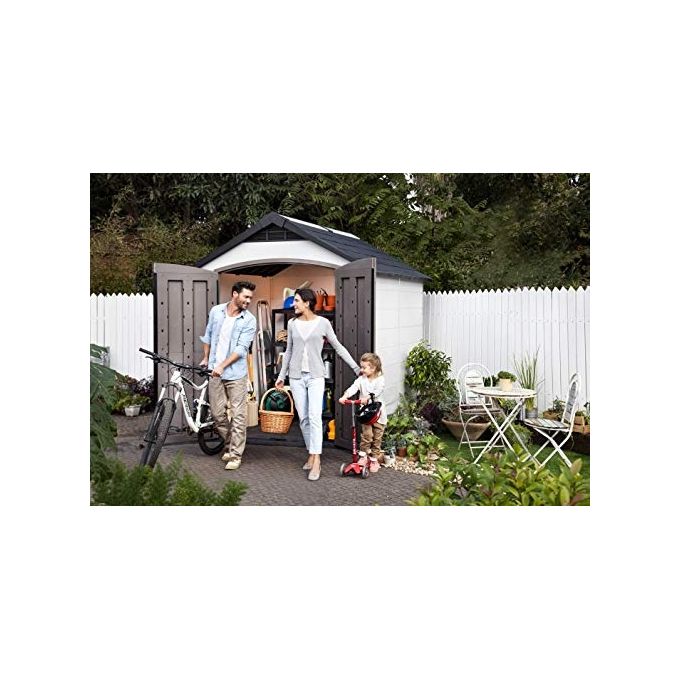 Keter Casetta da Giardino Monfort 759 in Resina 228x287x252h Grigio Marrone