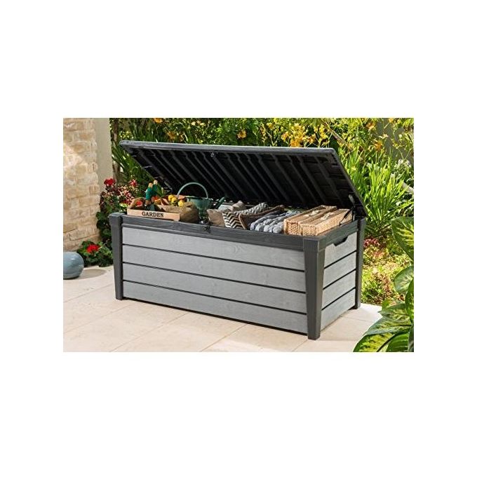 Keter Baule Da Giardino Brushwood In Resina 454 Litri Dimensioni 145x69 7x60 3H Grafite