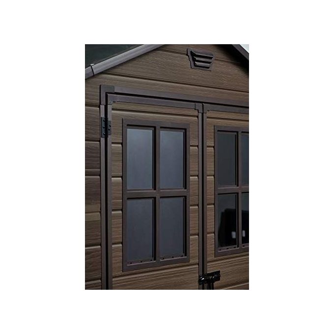 Keter Casetta da Giardino Box Portattrezzi da esterno SCALA 6X5 DD in resina 185x152x226h noce