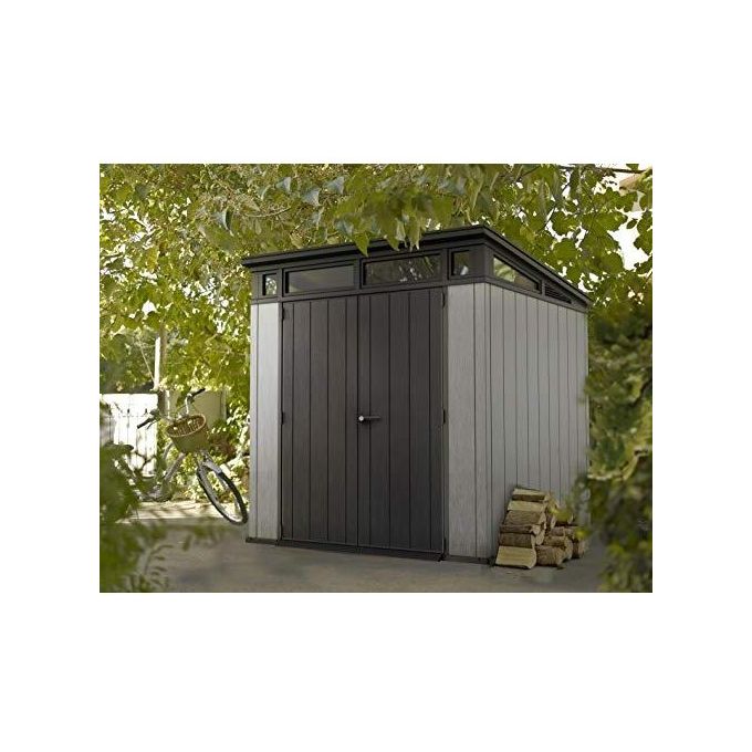 Keter 17203426 Artisan 7x7 Casetta da Giardino in Resina Duotech 4,7 m² 214x218x226 cm carico neve 200 Kg-m² colore Grigio
