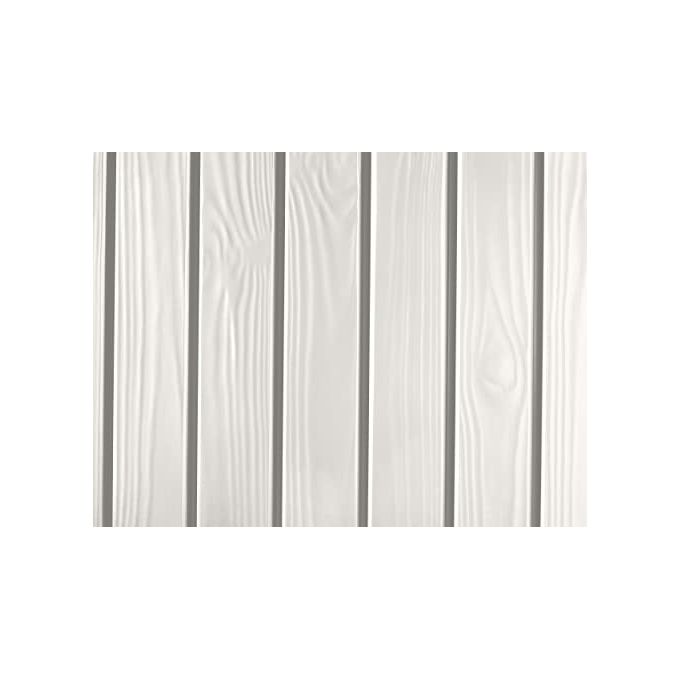 Keter Baule Box Portattrezzi da Esterno XL Rockwood Bianco con Capacita' di Stoccaggio di 570 Litri e Design in Effetto Legno