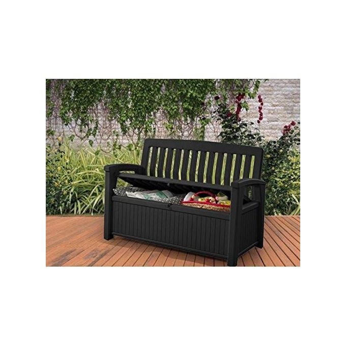 Keter K234093 Patio Storage Bench Cassapanca da Esterno in Resina 227 Lt 2 Posti 132,7x61,2x89,5 cm colore Grafite