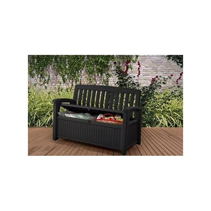 Keter K234093 Patio Storage Bench Cassapanca da Esterno in Resina 227 Lt 2 Posti 132,7x61,2x89,5 cm colore Grafite