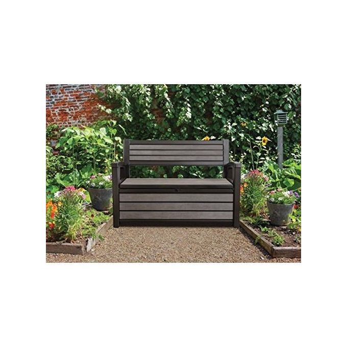 Keter cassapanca hudson bench in resina 132,7x63,5x89,5h capacita' 227 litri colore grafite