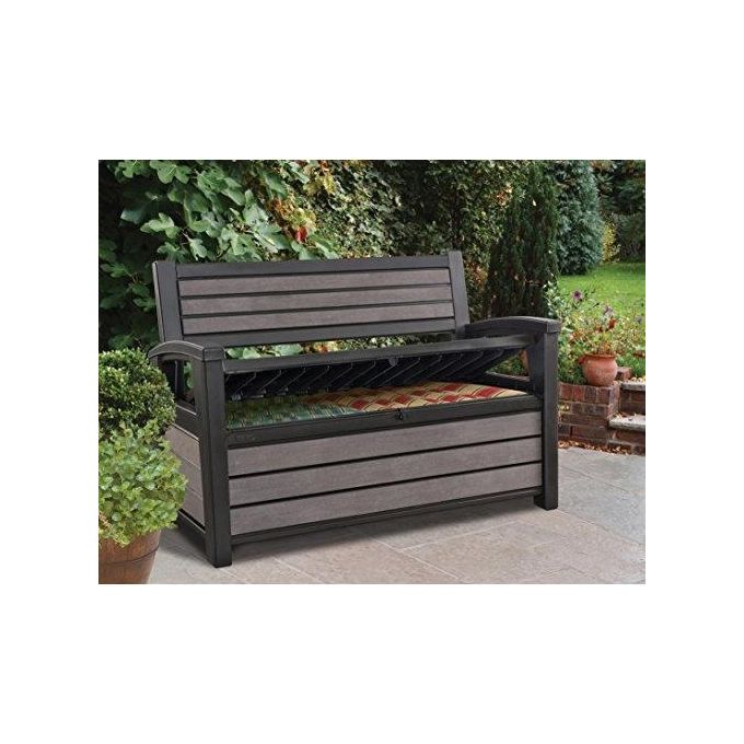 Keter cassapanca hudson bench in resina 132,7x63,5x89,5h capacita' 227 litri colore grafite