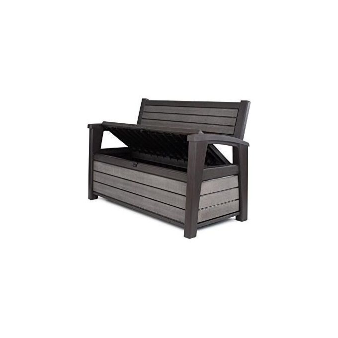 Keter cassapanca hudson bench in resina 132,7x63,5x89,5h capacita' 227 litri colore grafite
