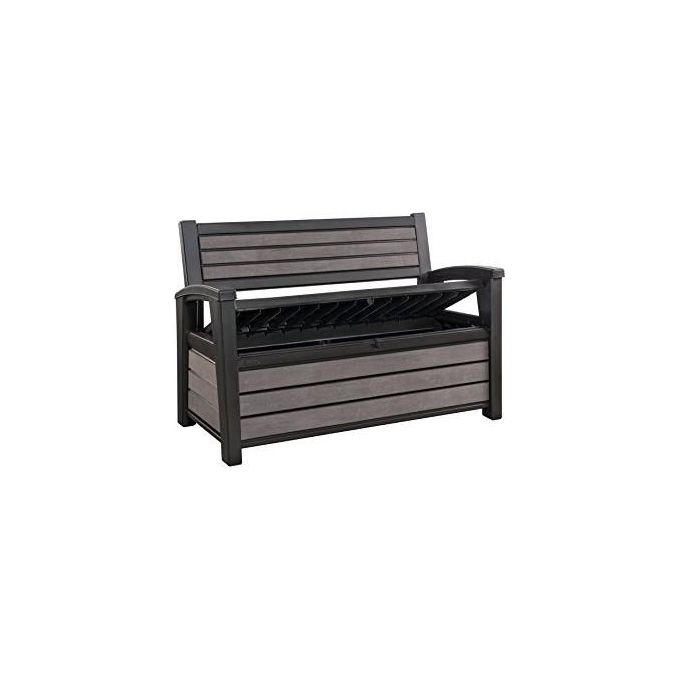 Keter cassapanca hudson bench in resina 132,7x63,5x89,5h capacita' 227 litri colore grafite
