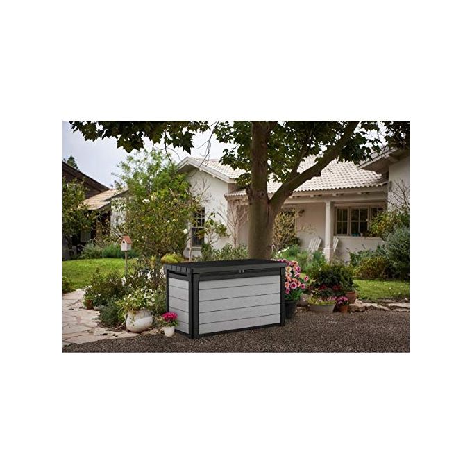 Keter Baule Da Giardino Denali In Resina 122,9X62,1X70,6H 380 Litri Grigio Design Elegante e Resistente per Esterni