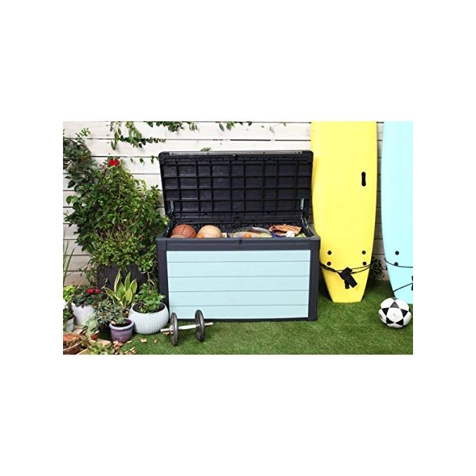 Keter Baule Da Giardino Denali In Resina 122,9X62,1X70,6H 380 Litri Grigio Design Elegante e Resistente per Esterni