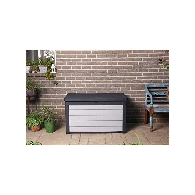 Keter Baule Da Giardino Denali In Resina 122,9X62,1X70,6H 380 Litri Grigio Design Elegante e Resistente per Esterni