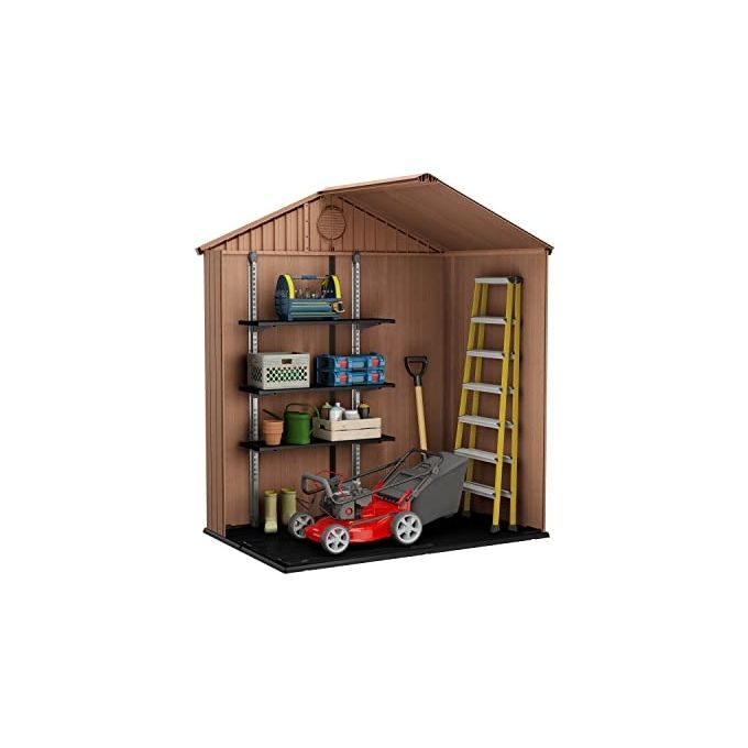 Keter Casetta Da Giardino In Resina Darwin 6x6 Marrone 190x183x221h