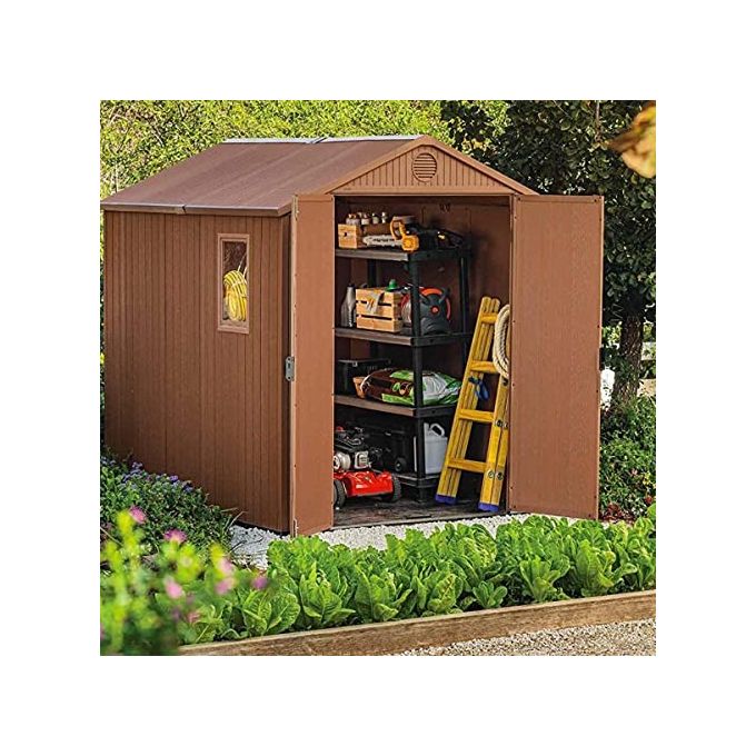 Keter Casetta Da Giardino In Resina Darwin 6x8 Marrone 190x244x221