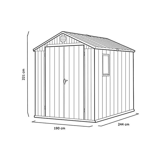 Keter Casetta Da Giardino In Resina Darwin 6x8 Marrone 190x244x221