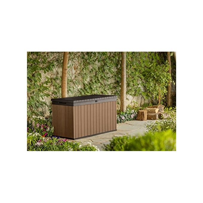 Keter Baule Box Portattrezzi da Esterno Darwin Box 150G in Resina 570L 142,9x65,5x78,2h Colore Marrone