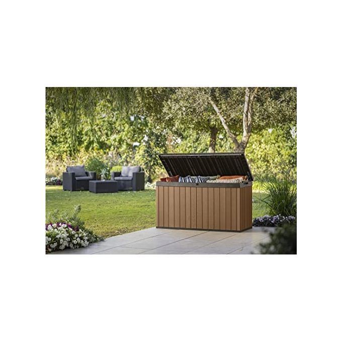 Keter Baule Box Portattrezzi da Esterno Darwin Box 150G in Resina 570L 142,9x65,5x78,2h Colore Marrone
