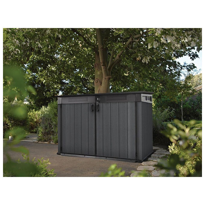 Keter 17212413 Cortina Mega Box Porta Attrezzi da Esterno 2020L Resina EVOTECH+ colore Grigio