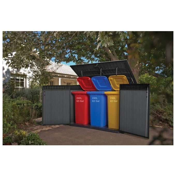 Keter 17212413 Cortina Mega Box Porta Attrezzi da Esterno 2020L Resina EVOTECH+ colore Grigio