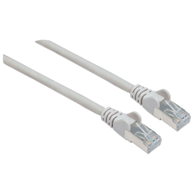 Intellinet 733298 15m Cat6 SFTP cavo di rete S-FTP (S-STP) RJ-45 maschio a RJ-45 maschio placcatura oro cavo in rame AWG 28-7 LSZH colore Grigio