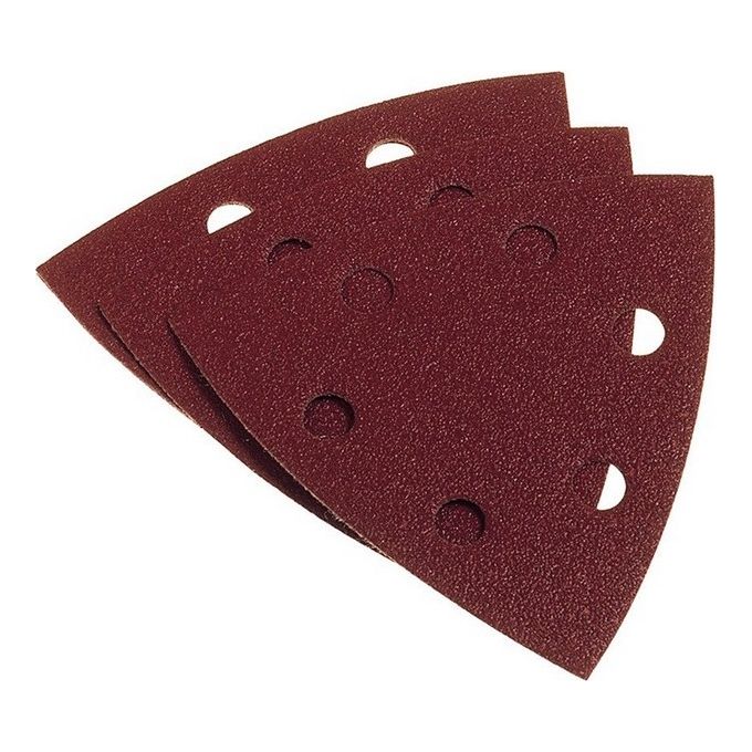 Poggi Blister 5 Pezzi Foglio A Delta Velcro Con Fori - Grana - 120