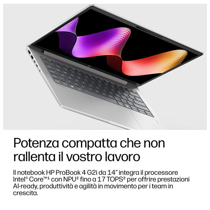 HP DQ6M9AT HP ProBook 4 G2i Computer portatile Intel Core 5 32 GB LPDDR5x 512 GB SSD Wi-Fi 7 Windows 11 Pro colore Argento