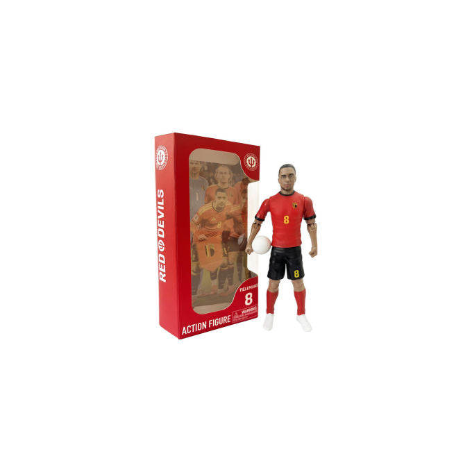 Megableu 678645 Figurine Red Devils Courtois 20 cm Figura da Calcio Articolata con 10 Punti di Articolazione PVC Resistente Licenza Ufficiale Belgio colore Rosso