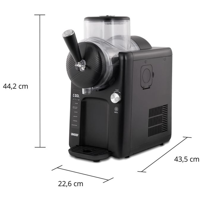 Unold 2IN1-SLUSH UND SOFTEISMASCHINE SOFIE 48956 Macchina per Granita e Soft Ice Cream Capacita' 1400 L Display LED Potenza 150 W colore Nero