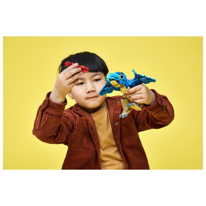 Lego 77977 Dinosauro Bebe' Pteranodonte Set da Costruzione con 373 Pezzi e Calamaro Rosso colore Multicolore