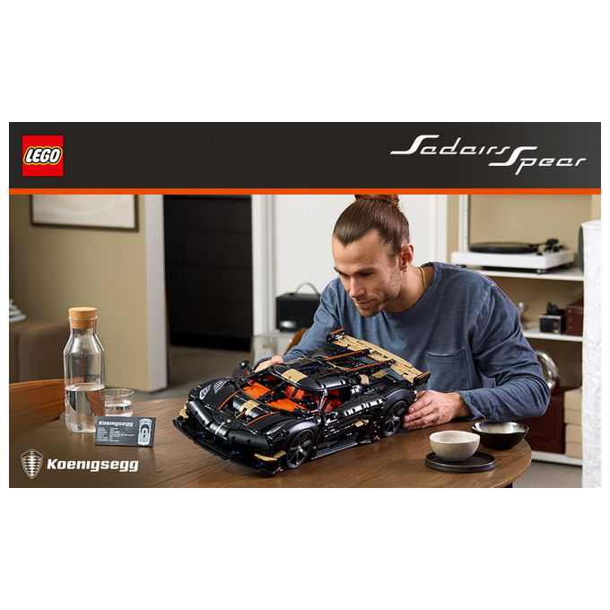 Lego 42232 Technic Kit di Modellismo per Adulti con 4104 Pezzi Motore V8 Pistoni Cambio 9 Rapporti Sospensioni Triplex Modalita' Ghost colore Multicolore