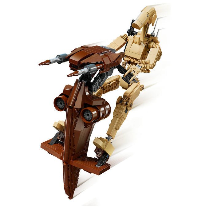 Lego Star Wars 75428 Battle Droid con STAP speeder, set build and display, 1088 pezzi, action figure snodabile, eta' 12 anni