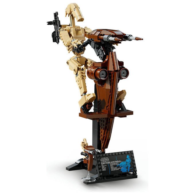 Lego Star Wars 75428 Battle Droid con STAP speeder, set build and display, 1088 pezzi, action figure snodabile, eta' 12 anni