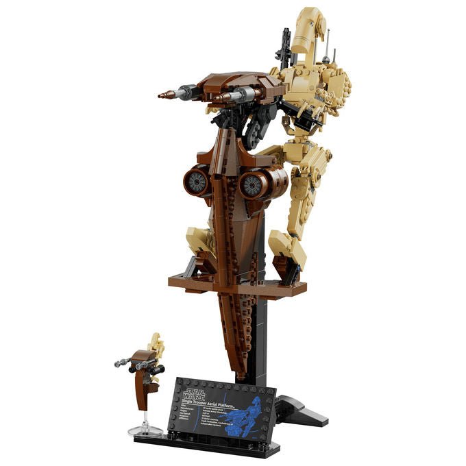 Lego Star Wars 75428 Battle Droid con STAP speeder, set build and display, 1088 pezzi, action figure snodabile, eta' 12 anni