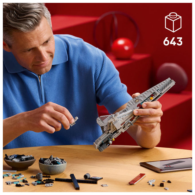 Lego, Star Wars Attack Cruiser Classe Venator, Set Costruzioni, 643 Pezzi, Modello da Esposizione