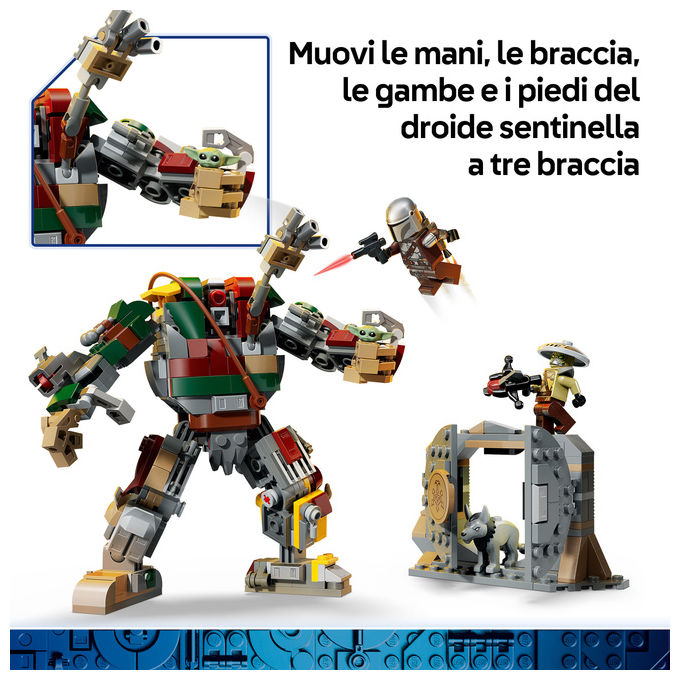 Lego 75451 Resa dei Conti con il Droide Sentinella al Palazzo di Jabba Set da Costruzione con 4 Personaggi 415 Pezzi colore Multicolore