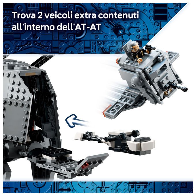 Lego 75454 AT-AT Imperial Remnant con INT-4 Kit con Navetta Speeder Bike 6 Minifigure e 1 Figura 1453 pezzi colore Multicolore
