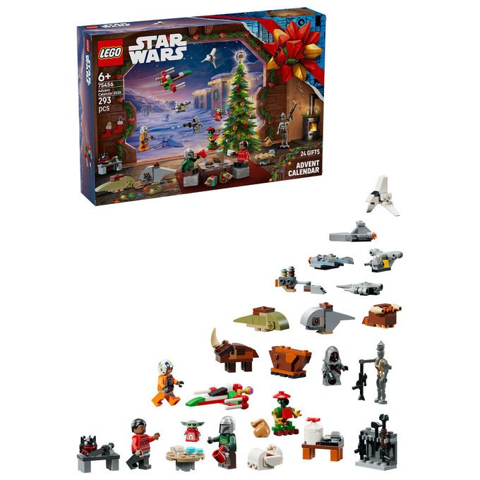 Lego 75456 Calendario dell'Avvento 2026 Set da Costruzione con 24 Sorprese e 293 Pezzi colore Multicolore