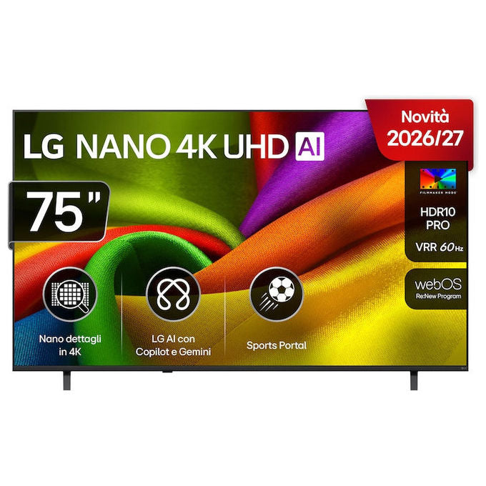 LG 75NU850B6LA NANO 4K UHD Smart TV 75'' 3840x2160 colore Nero