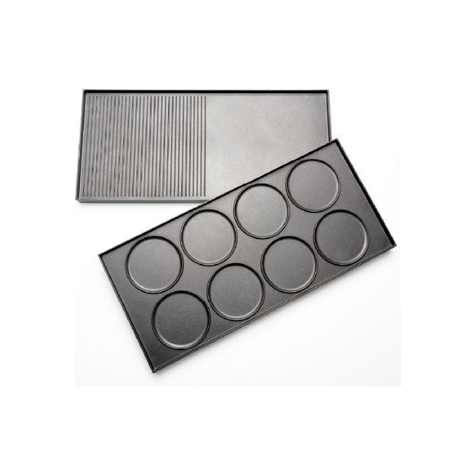Solis 7611210977599 7911 Griglia per Raclette 10 persone 1500 W Acciaio Inox Piastre Rimovibili Termostato Regolabile colore Nero Grigio