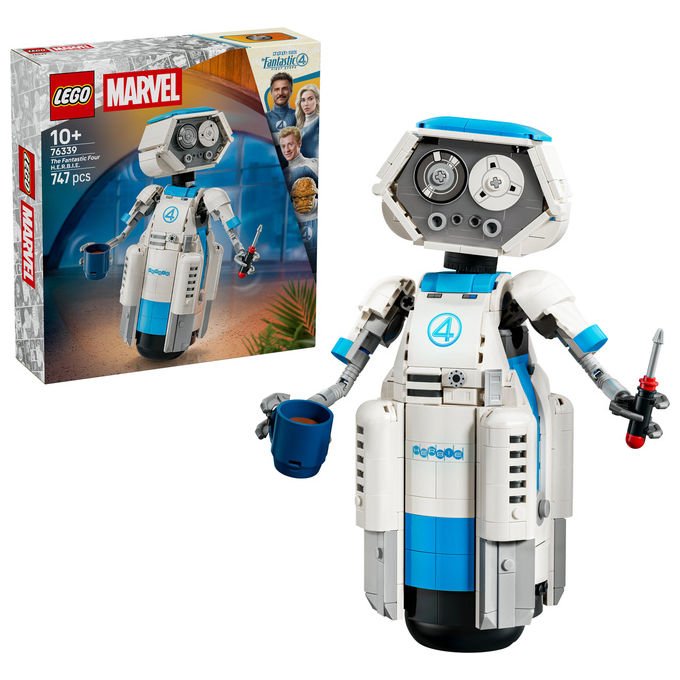 Lego 76339 Super Heroes I Fantastici Quattro H.E.R.B.I.E. 747 pezzi articolato con occhi rotanti e accessori riponibili colore Nero