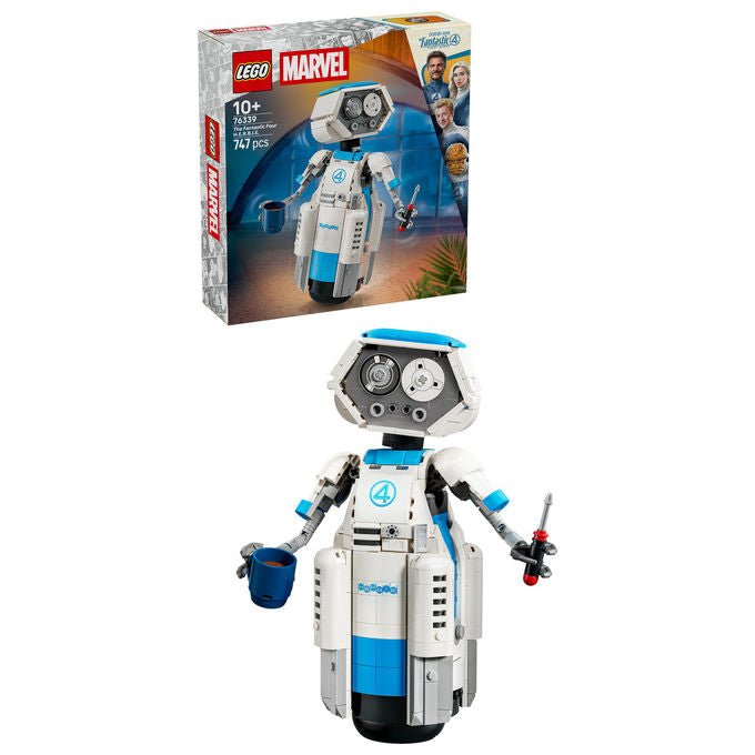Lego 76339 Super Heroes I Fantastici Quattro H.E.R.B.I.E. 747 pezzi articolato con occhi rotanti e accessori riponibili colore Nero
